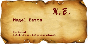Magel Betta névjegykártya